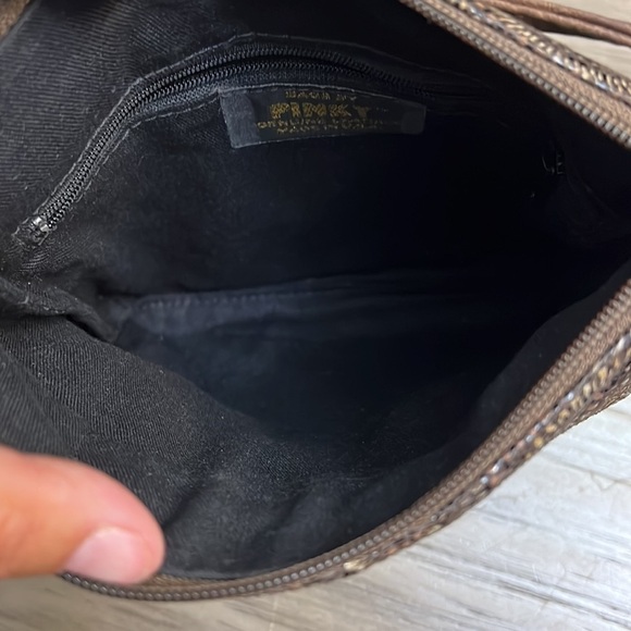 VINTAGE 90’s BAGS BY PINKY BROWN & CREAM LEATHER SMALL BAG - Picture 10 of 14